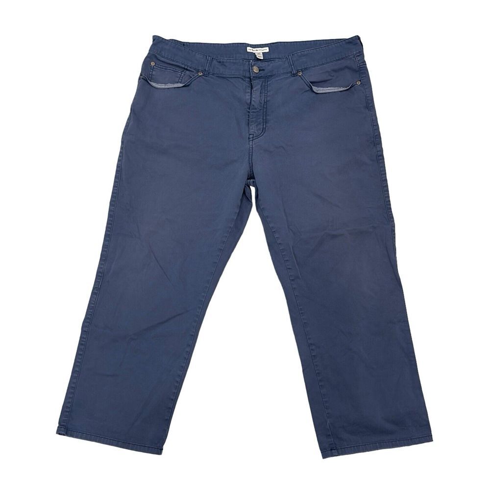 Peter Millar Mens Size 40 Ultimate Sateen Straight Leg Blue Pants Cotton/Spandex